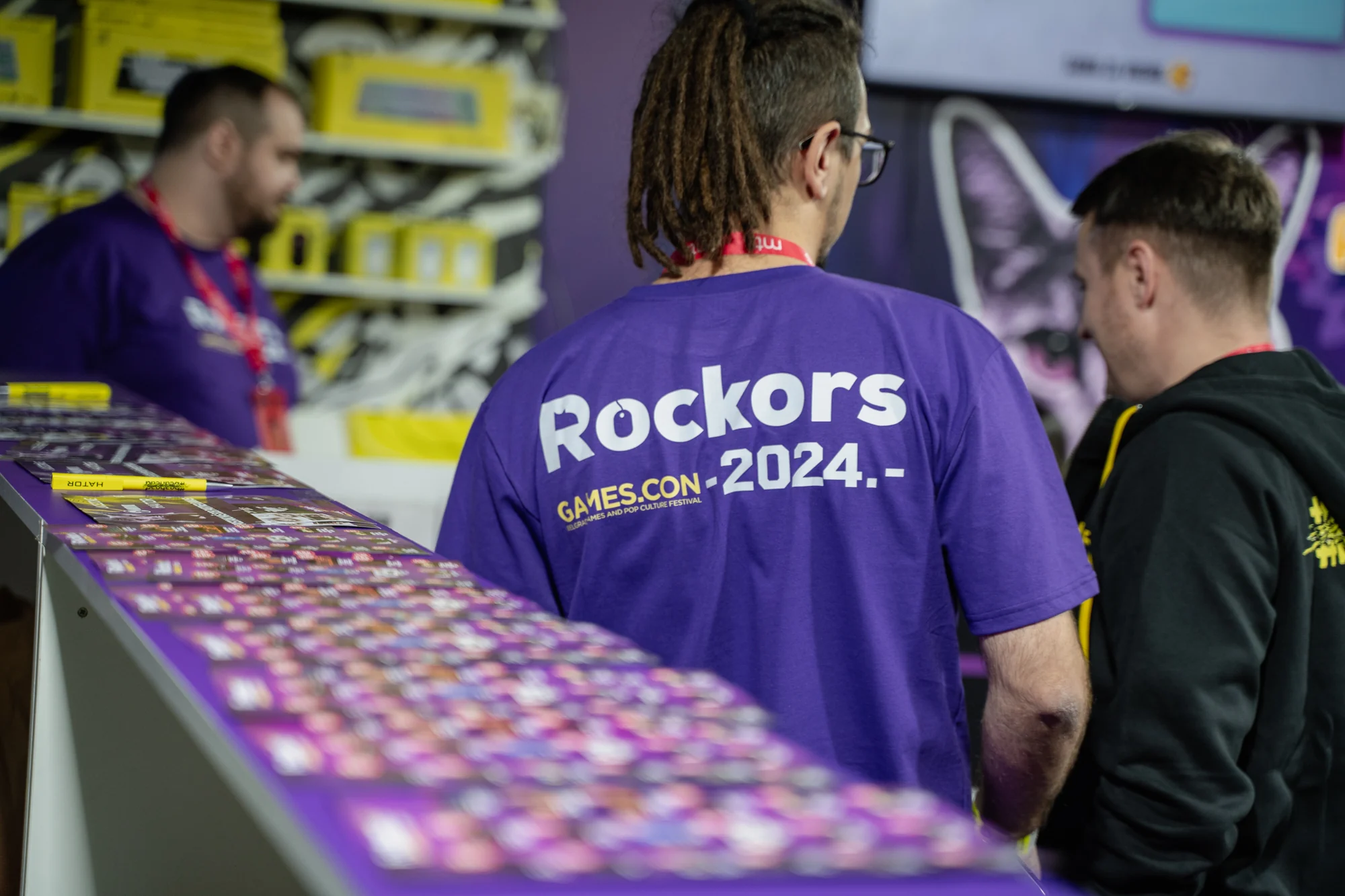 People gathered at a Rockors technology event