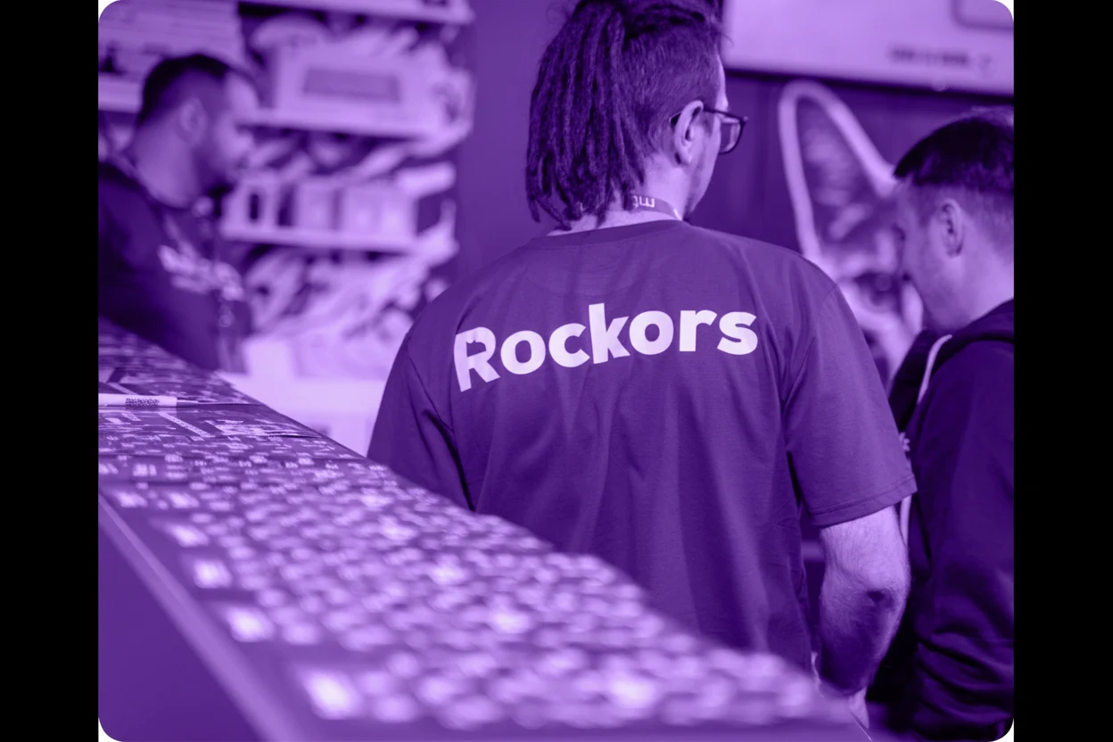 Rockors staff working together in the showroom